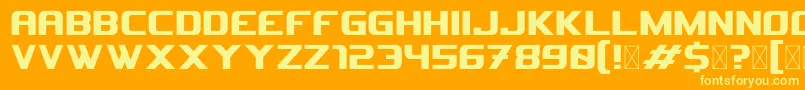 Astron Bold Font – Yellow Fonts on Orange Background