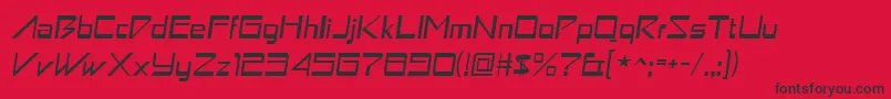 astron boy italic Font – Black Fonts on Red Background