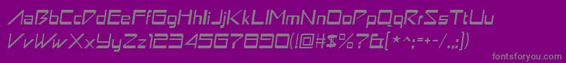 astron boy italic Font – Gray Fonts on Purple Background