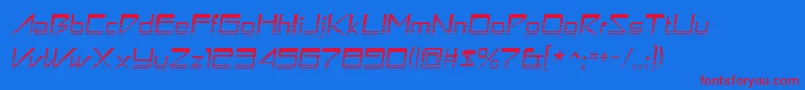 astron boy video Font – Red Fonts on Blue Background