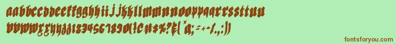 Biergartenric Font – Brown Fonts on Green Background