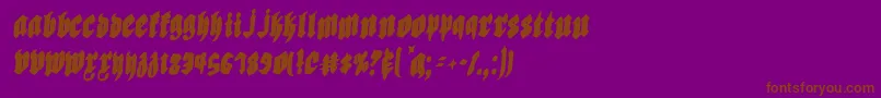 Biergartenric Font – Brown Fonts on Purple Background