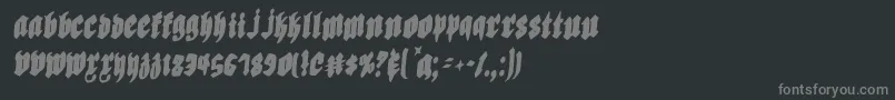 フォントBiergartenric – 黒い背景に灰色の文字