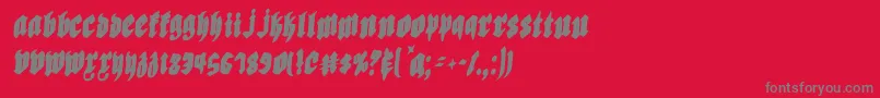 Biergartenric Font – Gray Fonts on Red Background