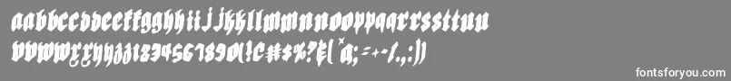 フォントBiergartenric – 灰色の背景に白い文字