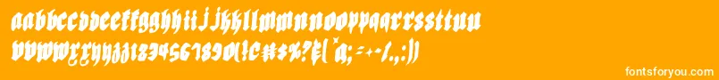 フォントBiergartenric – オレンジの背景に白い文字