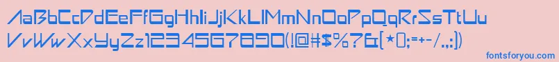 astron boy Font – Blue Fonts on Pink Background