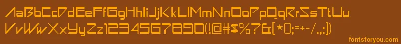 astron boy Font – Orange Fonts on Brown Background