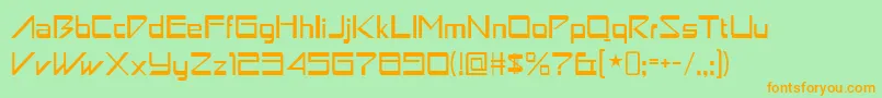 astron boy Font – Orange Fonts on Green Background