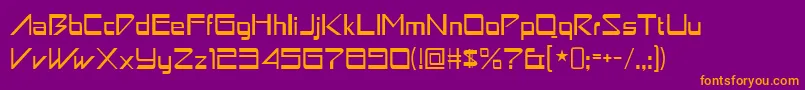 astron boy Font – Orange Fonts on Purple Background