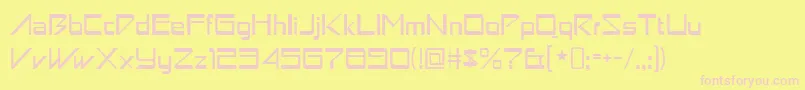astron boy Font – Pink Fonts on Yellow Background