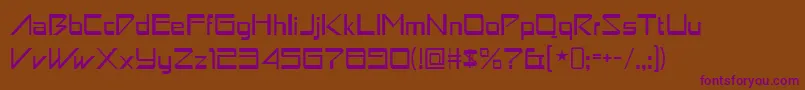 astron boy Font – Purple Fonts on Brown Background
