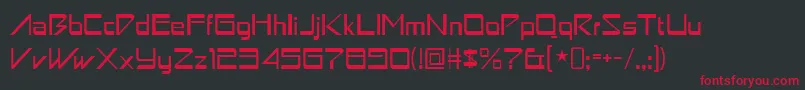 astron boy Font – Red Fonts on Black Background