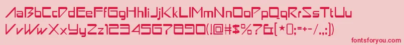 astron boy Font – Red Fonts on Pink Background