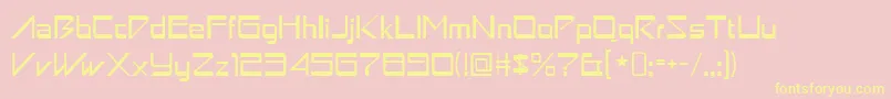 astron boy Font – Yellow Fonts on Pink Background
