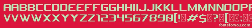 Astron Light Font – Green Fonts on Red Background