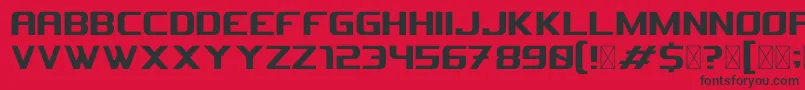 Astron Font – Black Fonts on Red Background