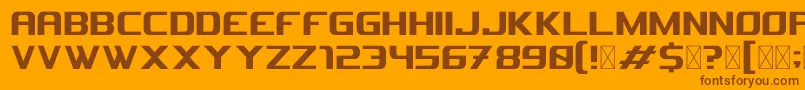 Astron Font – Brown Fonts on Orange Background