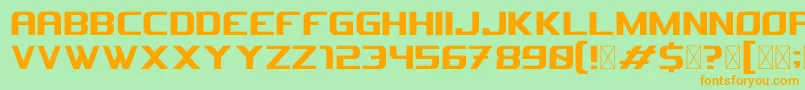 Astron Font – Orange Fonts on Green Background