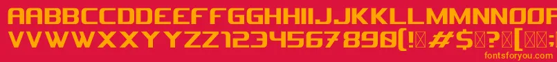 Astron Font – Orange Fonts on Red Background