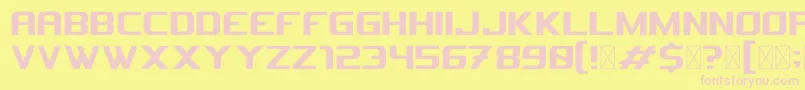 Astron Font – Pink Fonts on Yellow Background