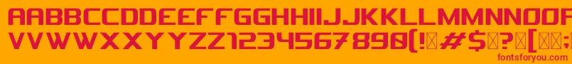Astron Font – Red Fonts on Orange Background