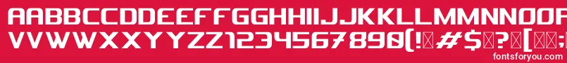 Astron Font – White Fonts on Red Background