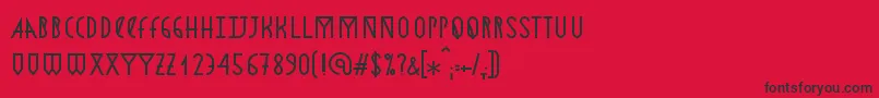 Astronmica Font – Black Fonts on Red Background
