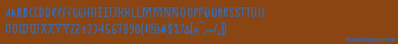 Astronmica Font – Blue Fonts on Brown Background
