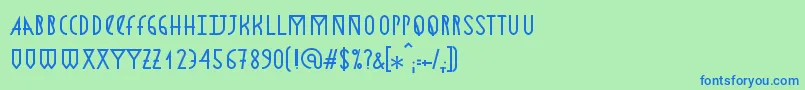 Astronmica Font – Blue Fonts on Green Background