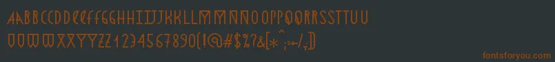Astronmica Font – Brown Fonts on Black Background