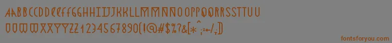 Astronmica Font – Brown Fonts on Gray Background