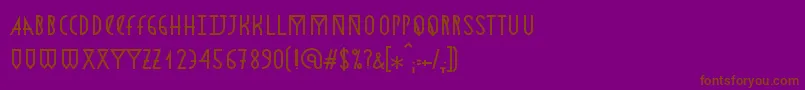 Astronmica Font – Brown Fonts on Purple Background