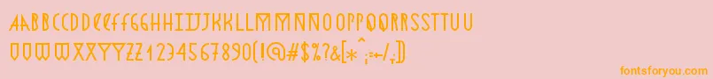 Astronmica Font – Orange Fonts on Pink Background