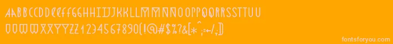 Astronmica Font – Pink Fonts on Orange Background