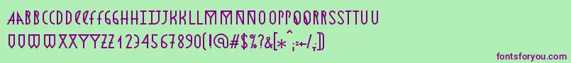 Astronmica Font – Purple Fonts on Green Background