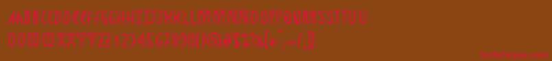 Astronmica Font – Red Fonts on Brown Background