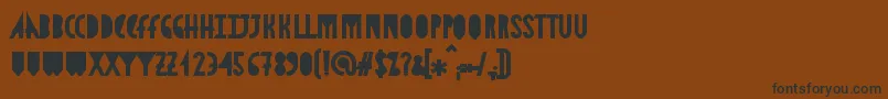 AstronmicaBlack Font – Black Fonts on Brown Background