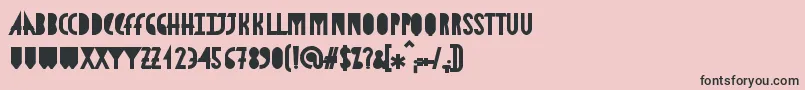 フォントAstronmicaBlack – ピンクの背景に黒い文字