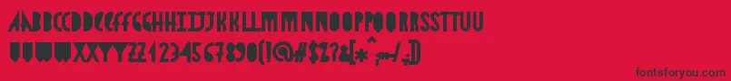 AstronmicaBlack Font – Black Fonts on Red Background