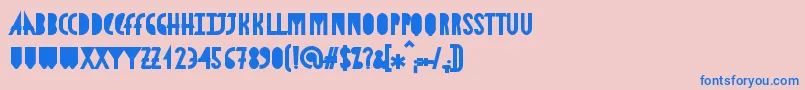 AstronmicaBlack Font – Blue Fonts on Pink Background