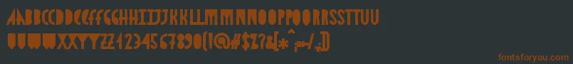 AstronmicaBlack-Schriftart – Braune Schriften auf schwarzem Hintergrund
