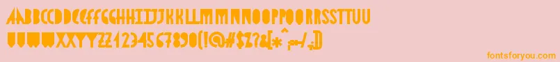 AstronmicaBlack Font – Orange Fonts on Pink Background