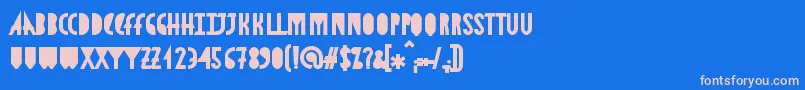 AstronmicaBlack Font – Pink Fonts on Blue Background