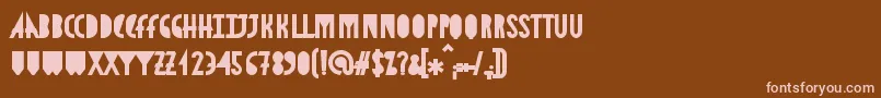 AstronmicaBlack Font – Pink Fonts on Brown Background