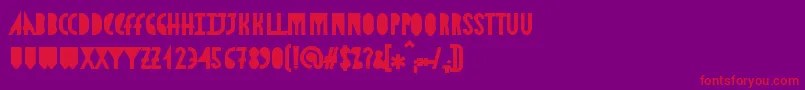 AstronmicaBlack Font – Red Fonts on Purple Background