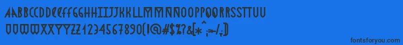 AstronmicaBold Font – Black Fonts on Blue Background