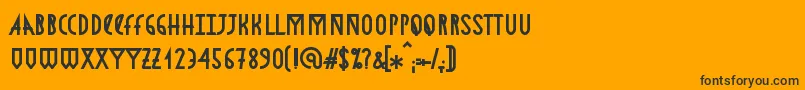 AstronmicaBold Font – Black Fonts on Orange Background