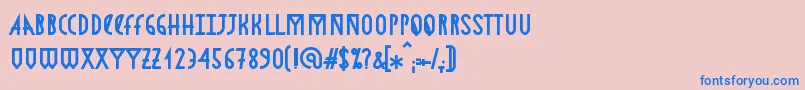 AstronmicaBold Font – Blue Fonts on Pink Background