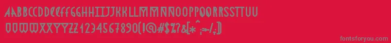 AstronmicaBold Font – Gray Fonts on Red Background